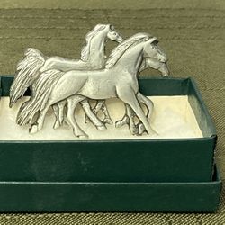 Pewter Horses Lapel Pin