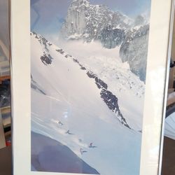 Picture of Skiers on the Slopes of Bugaboos In Western Canada