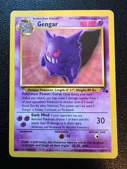 Gengar Fossil Unlimited Non Holo