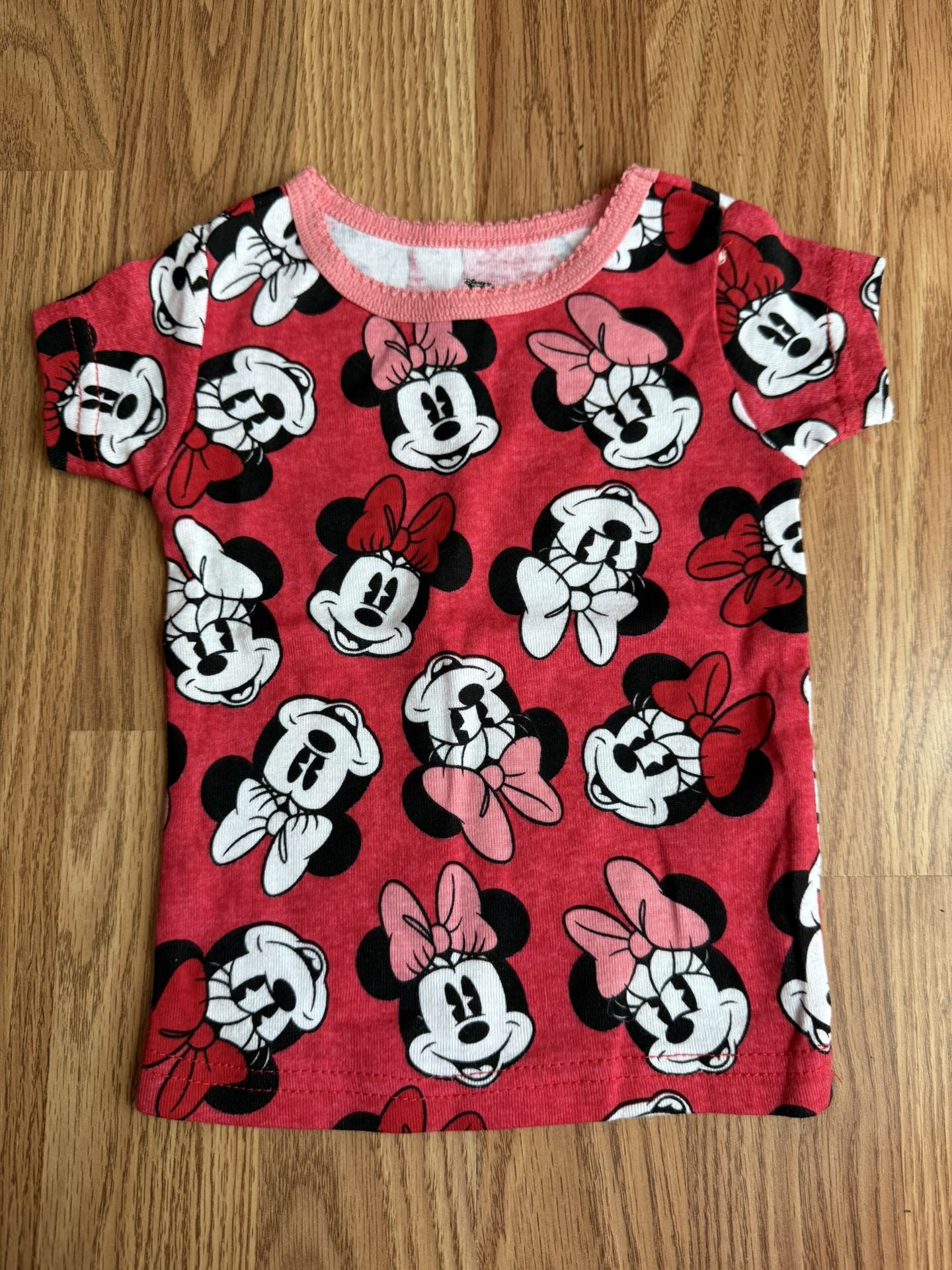 Disney Minnie Mouse Pink and Black Kids Shirt 18 Months