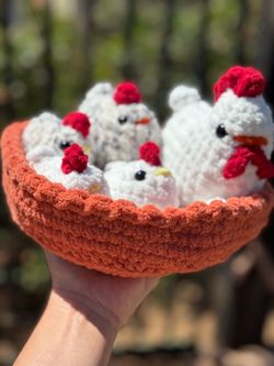 Crochet Chicken 🐓 Family Custom Order plushie Set