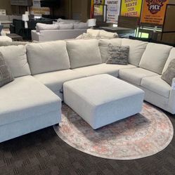 New Cream Beige Sectional Sofa 