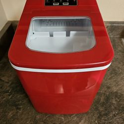 Portable Counter Top Ice Maker In Red