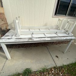 Old Barn/Cottage Style Table And Bench Seats 