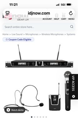 LD Systems U505.1 BPH 2 US Wireless Microphone System with 1 Bodypack and 1 Microphone plus Hard case.