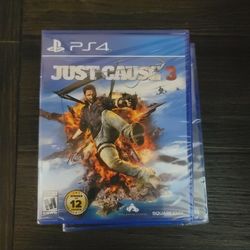 JUST CAUSE 3  NEW, UNOPENED, & FACTORY SEALED PS4