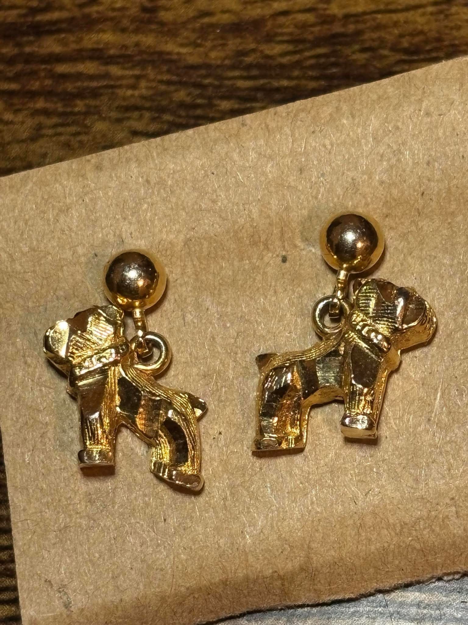 Puppy Dog Earrings Vintage