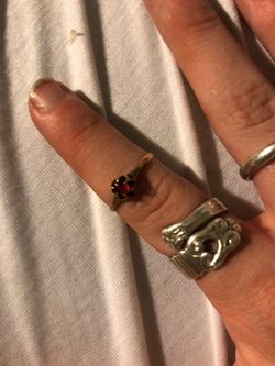 REAL RUBY AND GOLD RING
