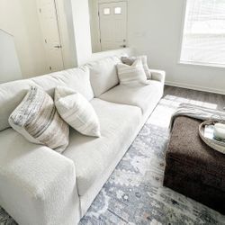 Cream Couch Loveseat Brand New 