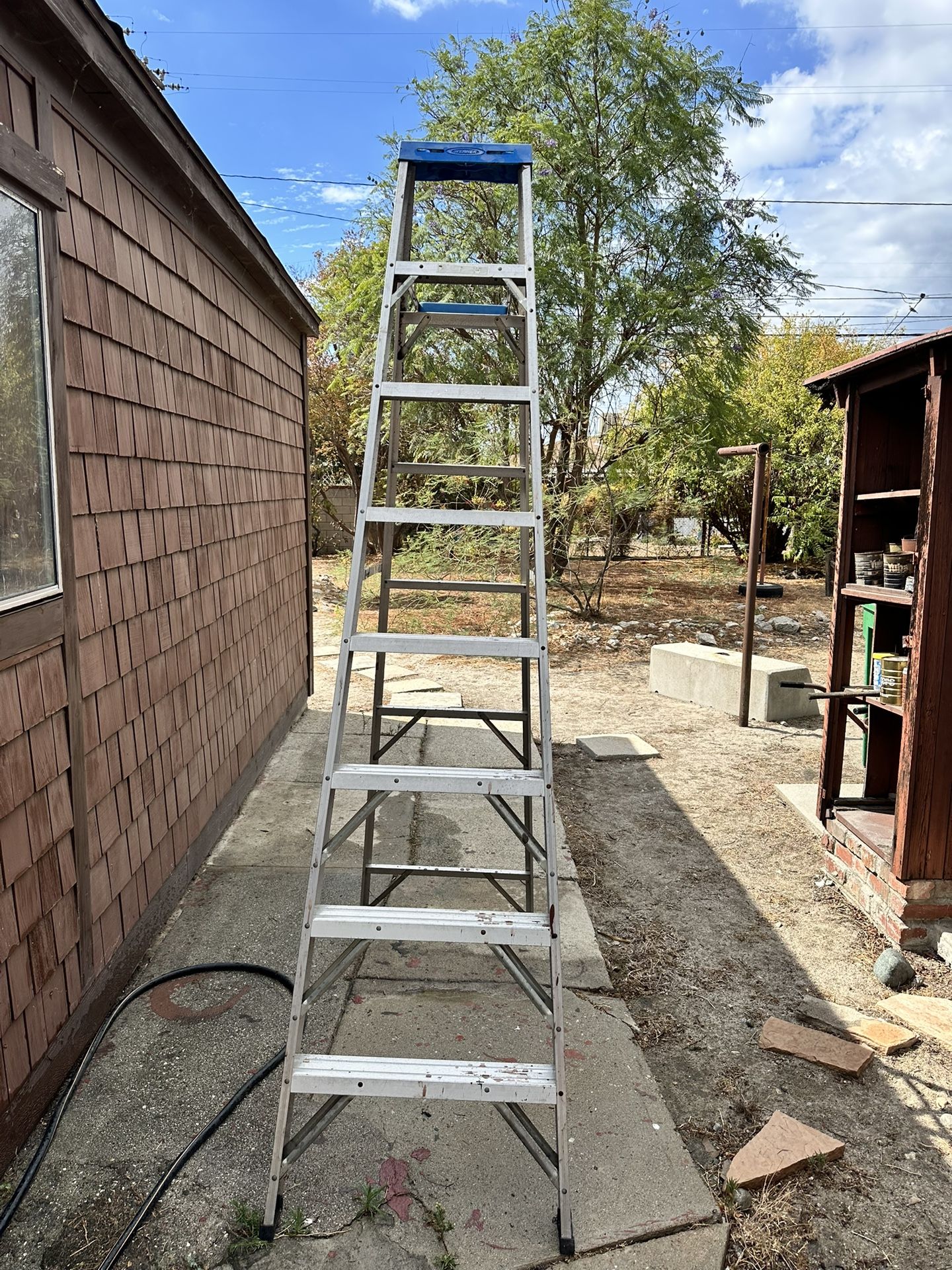 8 foot aluminum ladder step ladder foldable