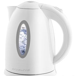 OVENTE Electric Kettle, 1.7L Fast Boiling Water Heater for Coffee or Tea, BPA Free with Water Level Gauge, Auto Shut-Off, Boil-Dry Protection, Indicat