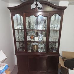 Antique Real  Wood China Cabinet (Good Condition)