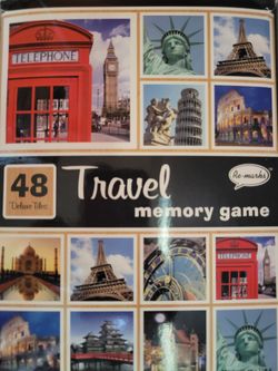 Re-marks 48-Piece Deluxe Travel Memory Game – Screen-Free Family Fun! ✈️🌍