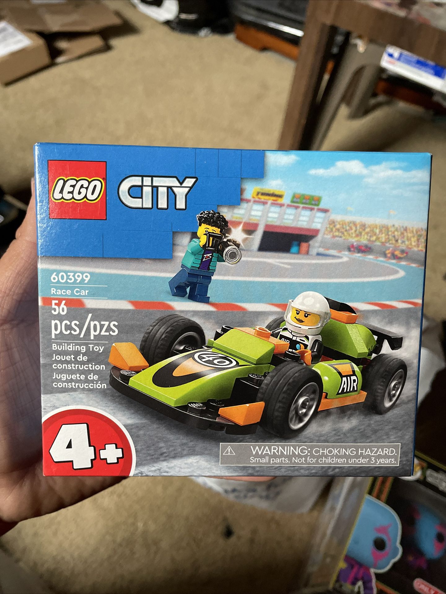 LEGO City Green Race Car Toy, Classic-Style Racing Vehicle Small Toy Kit 60399