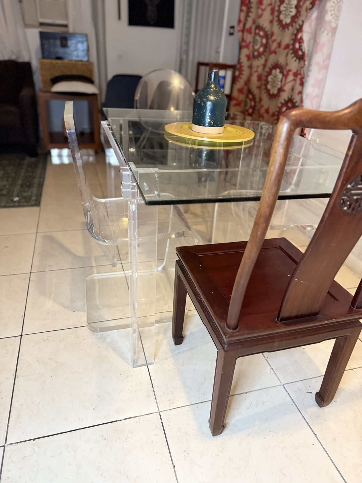 30” X 50” Clear Glass top