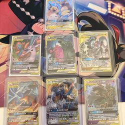 Pokemon card tag team gx rr lot of 7 S Chinese raichu charizard arcues espeon