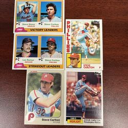 Steve Carlton, Phillies, Early 80S Cards