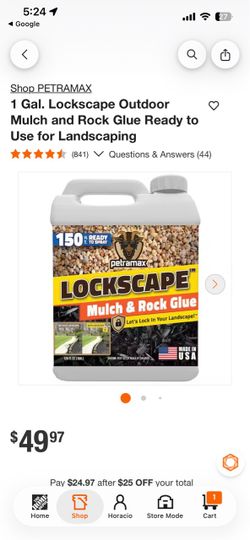 Petramax Lockscape Mulch & Rock Glue 1 Gallon