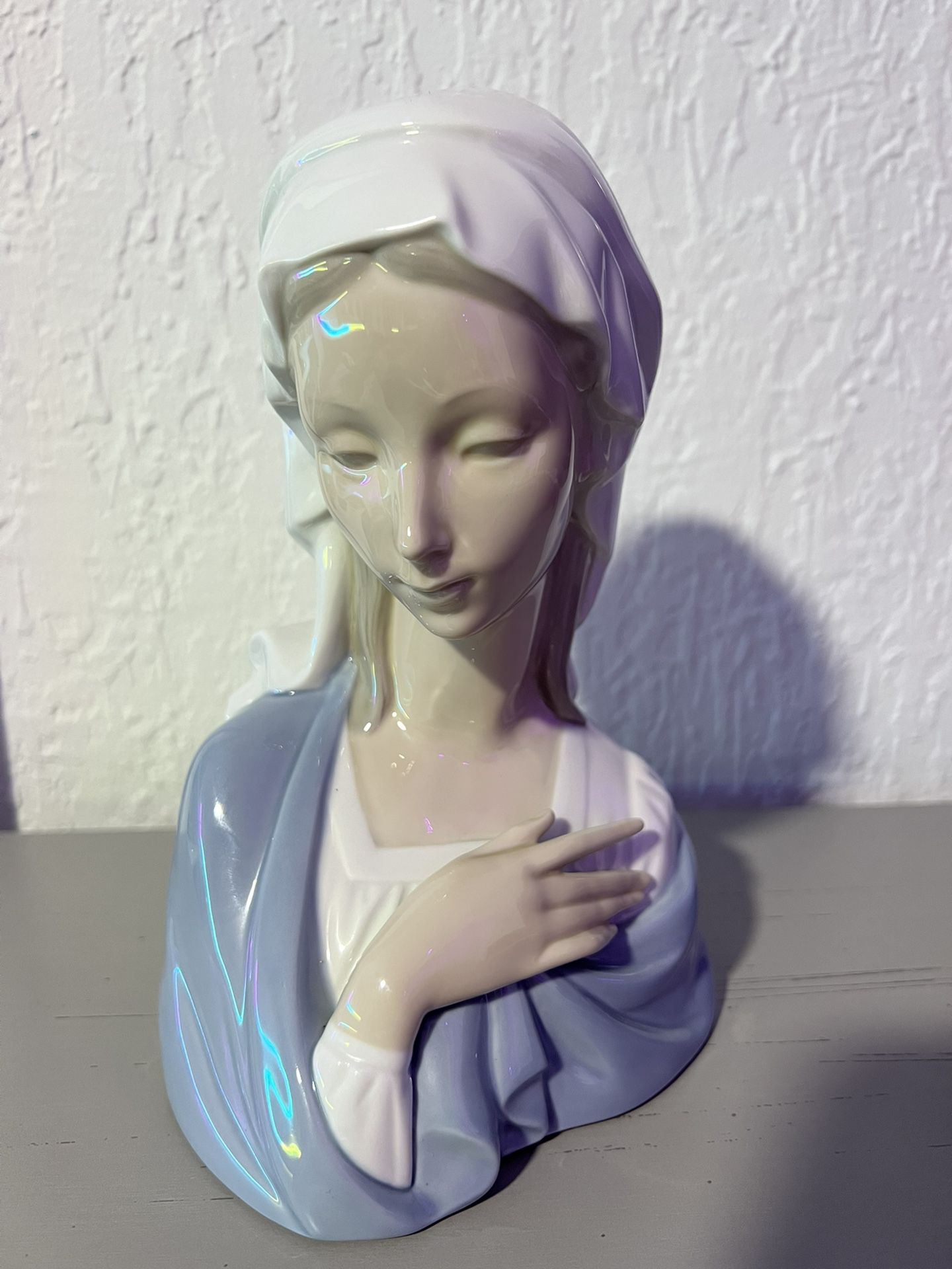 Vintage Lladro Porcelain Figurine "MADONNA HEAD" Virgin Mary bust #4649 Retired