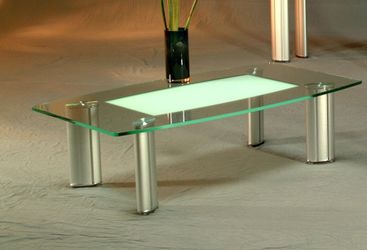 Tracy Boat Shape Glass Cocktail Table
