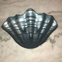 Turquoise/teal seashell decorative bowl 
