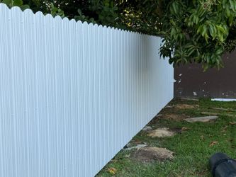 White Metal Fence