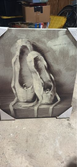 Textured ballerina canvas painting