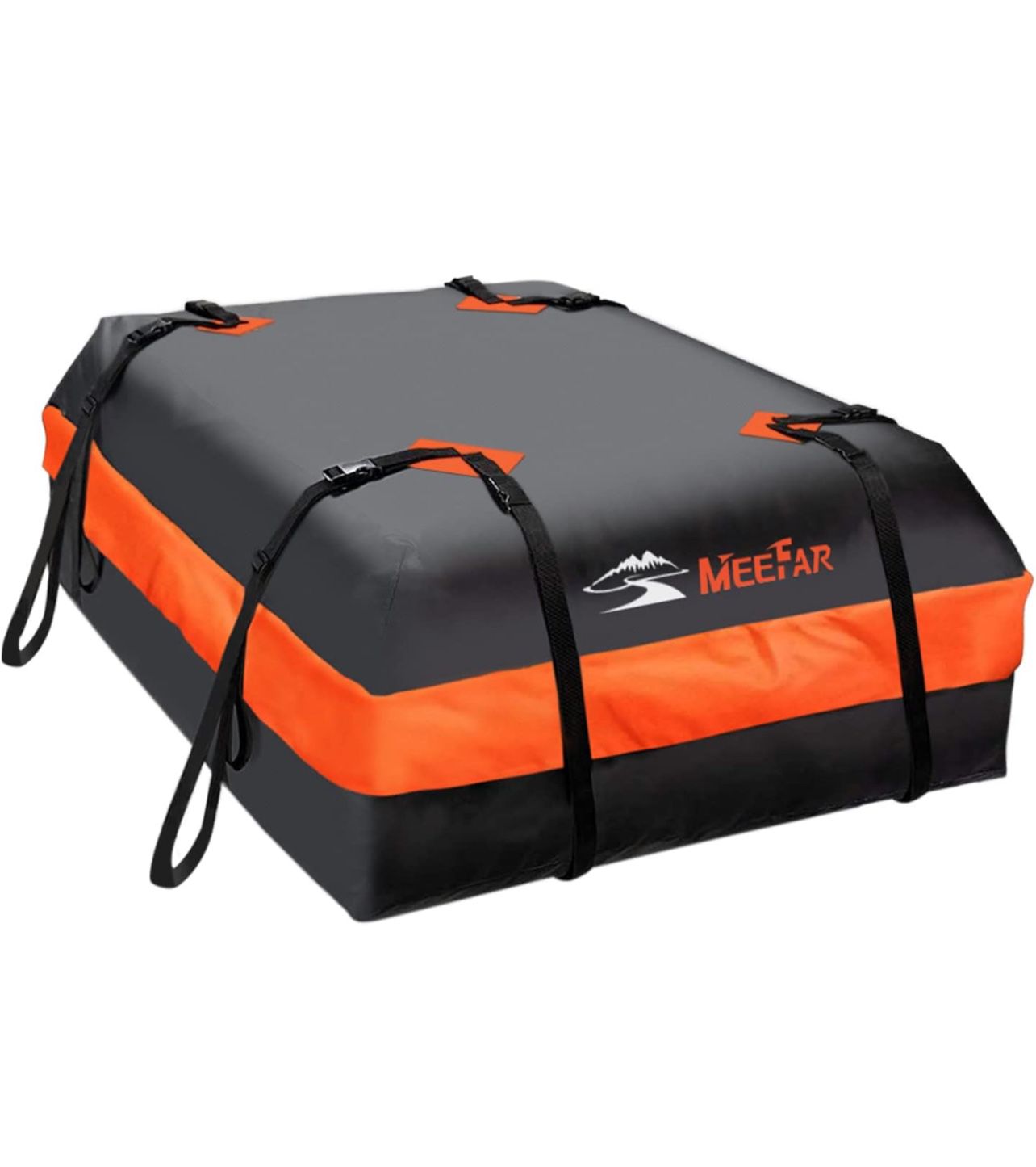 Brandnew Car Roof Bag XBEEK Rooftop top Cargo Carrier Bag Waterproof 15 Cubic feet for All Cars with/Without Rack, Includes Anti-Slip Mat, 8 Reinforce