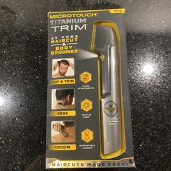 Microtouch Titanium TRIM Lighted Hair Cutting Tool and Body Groomer Cordless