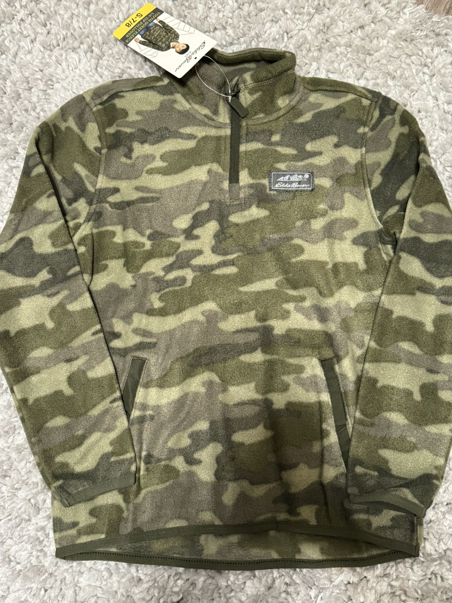 NWT Boy’s Eddie Bauer Camo Fleece - 7/8