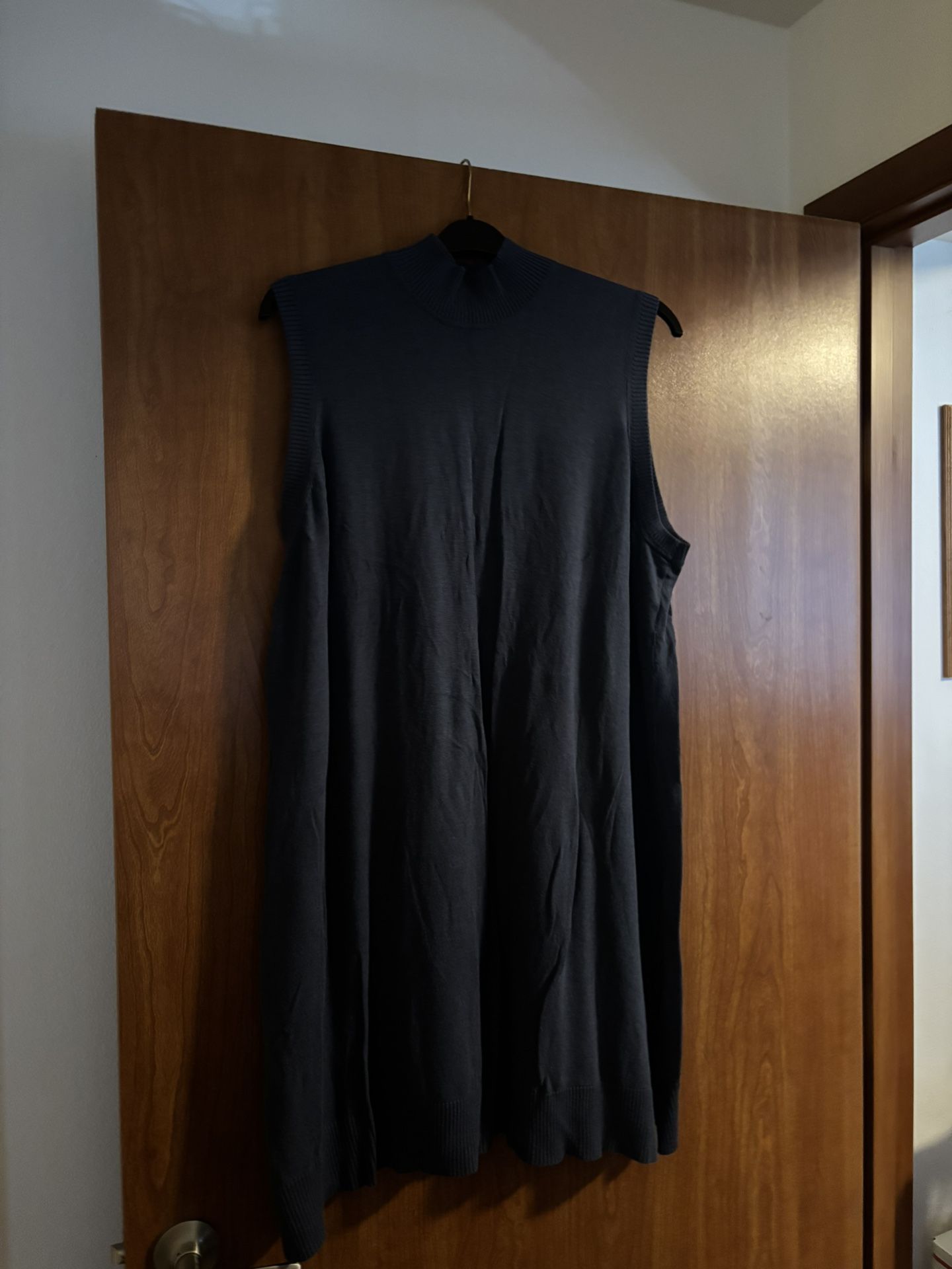 Modern Soul Sleeveless Mock-Turtleneck Tunic Sweater 3XL