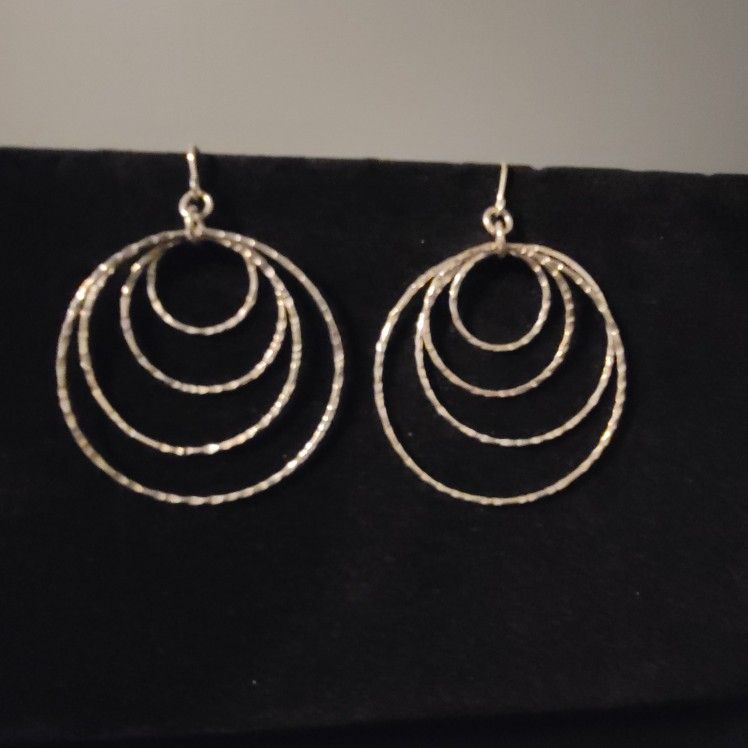.925 Sterling Silver Layered HOOP Design