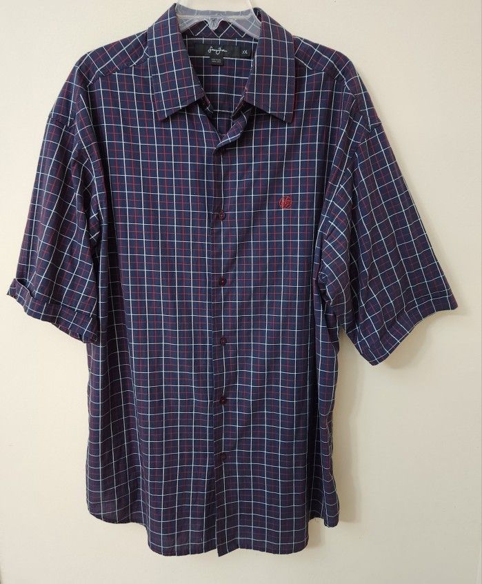 Sean John Plaid Shirt Sz XXL (2XL) Hard To Find - Camisa Hombre Cuadros 