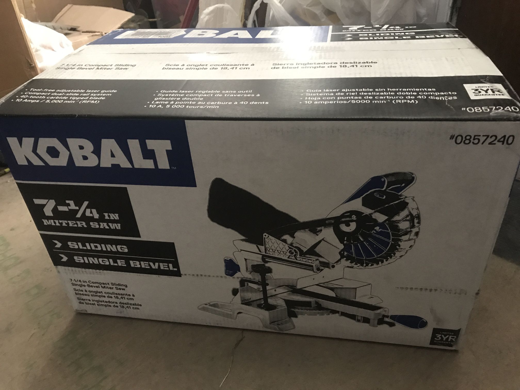 Brand New Compound Sliding Miter Saw - Kobalt 7 1/4