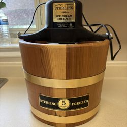 Vintage Style Sterling Ice Cream Maker 