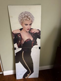 MADONNA 1987 Who’s That Girl Door Cardboard Poster With Autograph 21”x61”