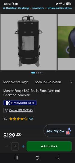 Master Forge Vertical Charcoal Smoker