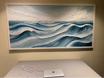 Ocean textured painting