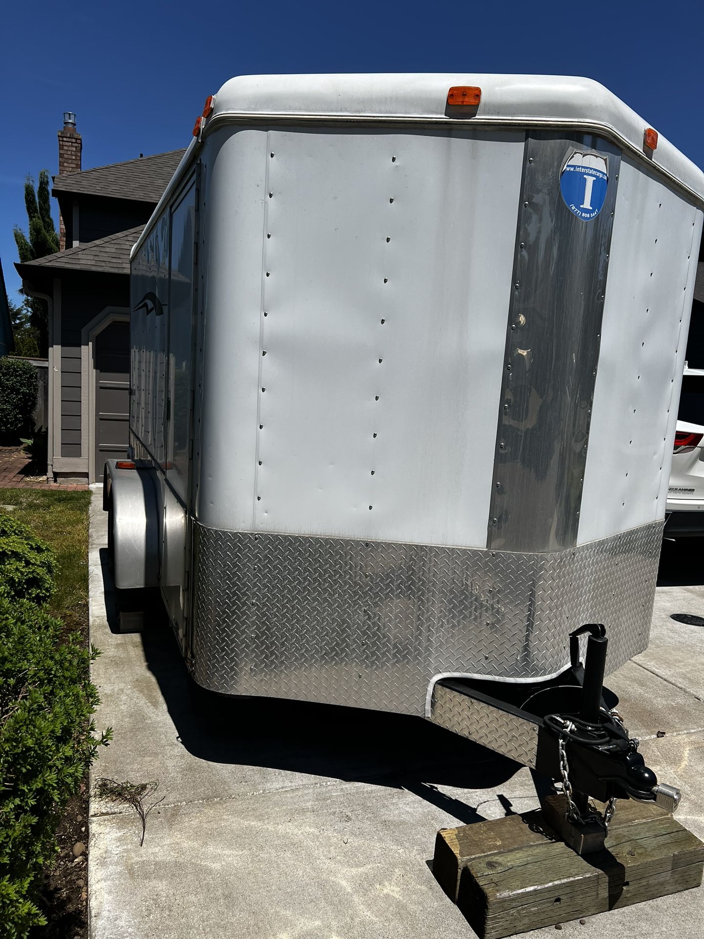 14’ V-Nose Dual Axle Motorcycle Hauler Aluminum Lightweight