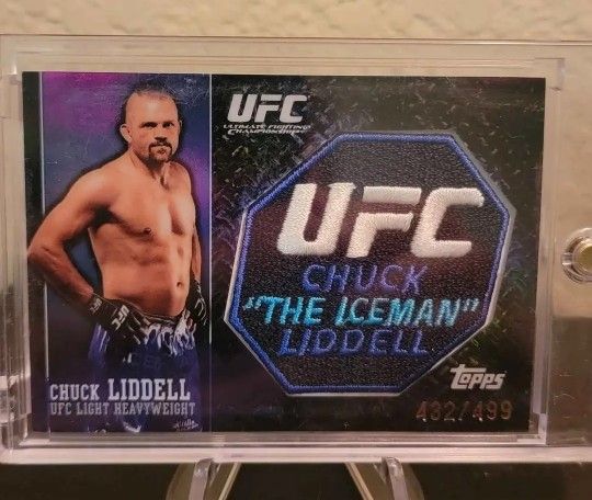 🔥 2009 Topps UFC Chuck Liddell Light Heavyweight Patch Card #432/499 RARE! 🔥