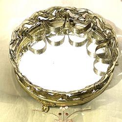 Vintage Gilt Mirrored Lipstick Holder