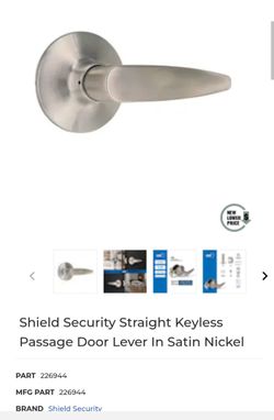 Keyless Passage Door Lever