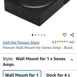 Flexion Wall Mount For Sonos Amp- Black