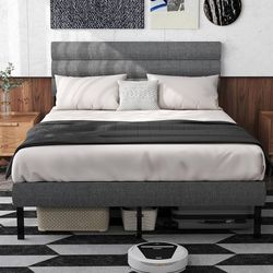 Queen Size Dark Grey Bed Frame