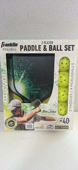 Franklin Pickle Ball Set New - 2 Paddles & 4 Balls