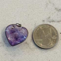 Genuine Amethyst Heart Pendant