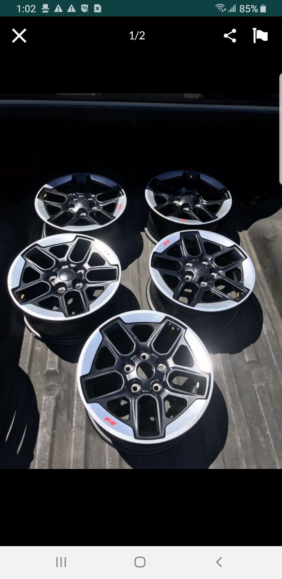 2019 jeep wheels only 4 left