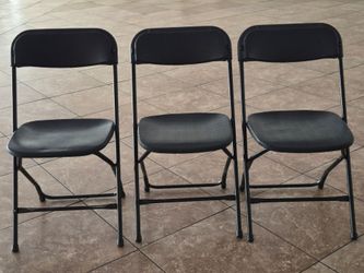 Black fold chairs