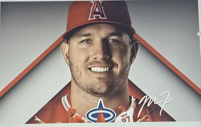 Trout 400 Home Runs Poster LAA Angels MLB Baseball