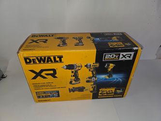 DEWALT DCK449E1P1 20V MAX XR Brushless 4-Tool Combo Kit Batteries Bag
